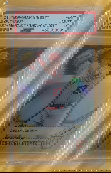 2017 bowman’s best Mike trout dean’s list refractor 