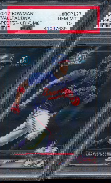 2017 Bowman Chrome Ronald Acuna Jr #BCP127 PSA 10 GEM MINT