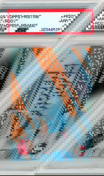 2024 Topps Pristine #FR20 Mike Trout Frozen Ropes-Orange Refractor PSA 9 MINT!