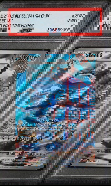 2023 Pokemon Scarlet and Violet Paradox Rift Illustration Rare Steelix #208 PSA 9