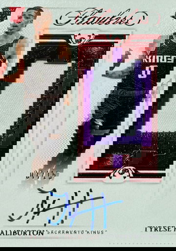 Tyrese Haliburton 2020 Flawless Ruby True Rookie Patch Auto RPA /15