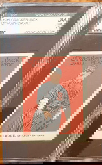 1915 Cracker Jack #121 Hub Perdue SGC 84 7 NrMt