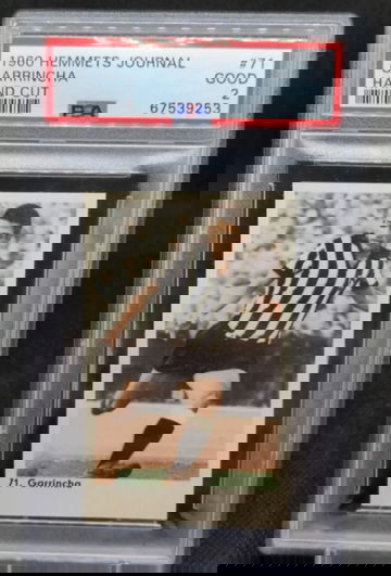 1960 Hemmets Journal Hand Cut Soccer #71 Garrincha PSA 2