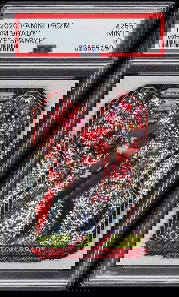 2020 Panini White Sparkle Prizm Tom Brady PSA 9 GOAT Tampa Bay Buccaneers /20