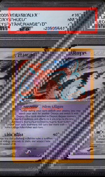 2005 Pokemon Ex Deoxys Starcharge Theme Deck Deoxys-Holo #16 PSA 7