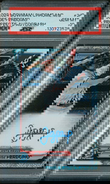 2024 Bowman Chrome M/B Jose Perdomo #JP Auto PSA 10