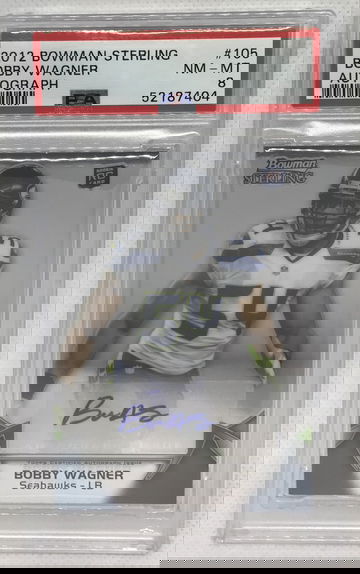 2012 Bowman Sterling #105 Bobby Wagner Rookie Auto PSA 8 