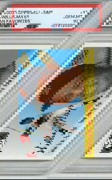 2003 TOPPS ALL TIME FAN FAVORITES #1 WILLIE MAYS GIANTS PSA 10 LOW POP