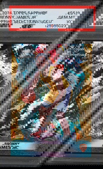 2024 Topps Chrome Sapphire Edition Sapphire Selections Gold Bronny James Jr. #SS19 PSA 10