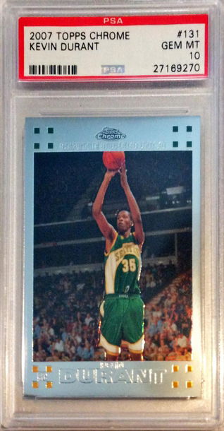 Kevin Durant 2007 Topps Chrome PSA 10