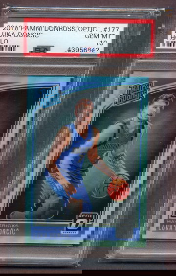 LUKA DONCIC 2018 Donruss Optic #177 Holo Rookie Refractor Silver PSA 10  