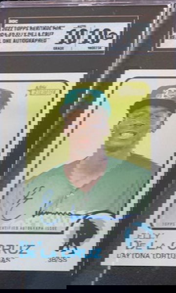 2022 Topps Heritage Minors Real One Autographs Rookie Signature - Elly De La Cruz RC - SGC 10 Gem Mint MT