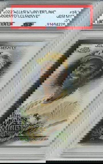 2022 TOPPS ALLEN & GINTER CHROME #54 ROBERTO CLEMENTE PIRATES PSA 10 LOW POP