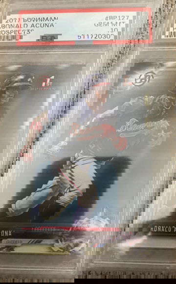 2017 bowman Ronald acuna jr bp127 PSA 9 mint 