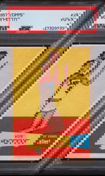 1957 Topps Bob Pettit #24 PSA 4