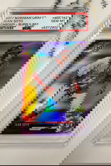 2017 Bowman Chrome Juan Soto PSA 10 Purple Refractor /250