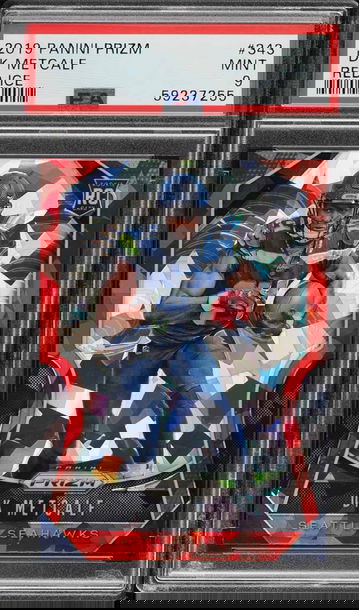 2019 PANINI PRIZM RED ICE DK METCALF ROOKIE RC #343 PSA 9 MINT