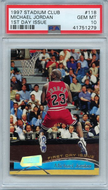1997 Stadium Club 1st Day Issue Michael Jordan PSA 10