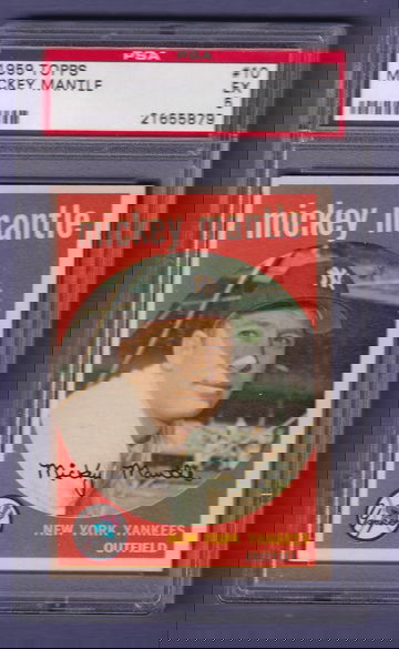 1959 Topps #10 Mickey Mantle PSA 5