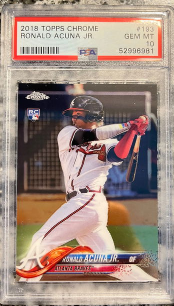 Ronald Acuna 2018 Topps Chrome PSA 10 RC