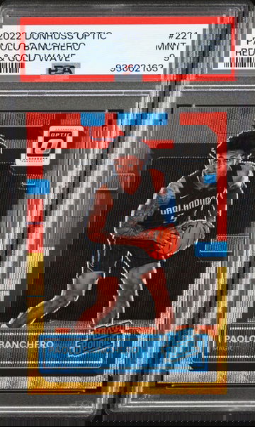 2022 Paolo Banchero Optic red gold /99 psa 9