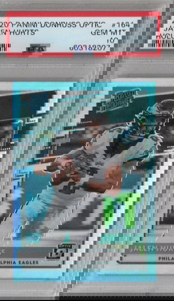 2020 PANINI DONRUSS OPTIC HOLO PRIZM RATED ROOKIE RC - JALEN HURTS #164 - PSA 10