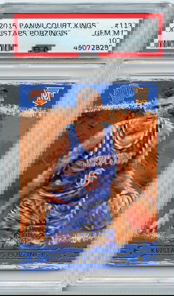 Kristaps Porzingis 2015 Panini Court Kings Rookie PSA 10