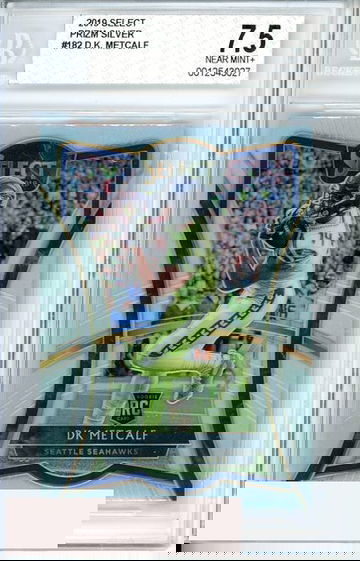 2019 SELECT D. K. METCALF #182 PRIZMS SILVER ROOKIE RC BGS 7.5