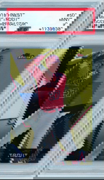 2018 Finest #50 Mike Trout Gold Refractor