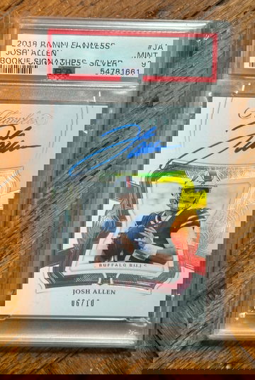 2018 Panini Flawless Josh Allen Rookie Signatures Silver Mint 9 