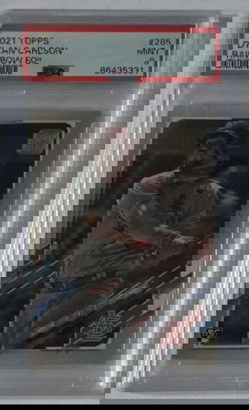 2021 Topps Dylan Carlson #285 Rainbow Foil PSA 9