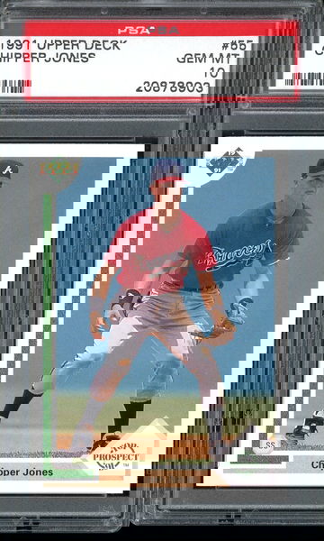 CHIPPER JONES 1991 UPPER DECK #55 PSA 10 RC