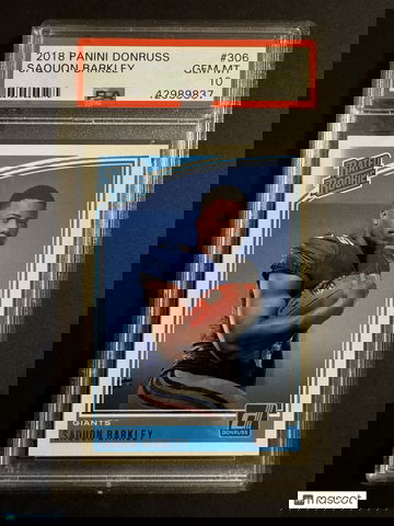 2018 Panini Donruss Football Saquon Barkley #306 PSA 10