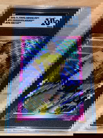 Youssoufa Moukoko 2020 Topps Chrome Pink XFractor SGC 10 ROOKIE Dortmund