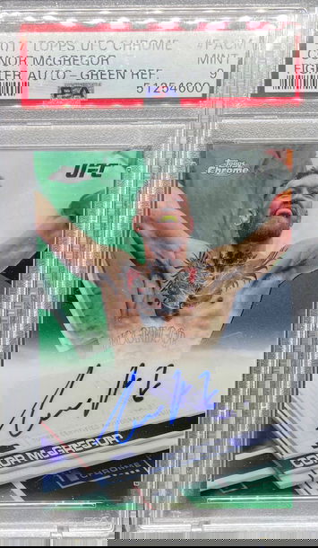 2017 Topps Chrome Conor McGregor Auto Green /30