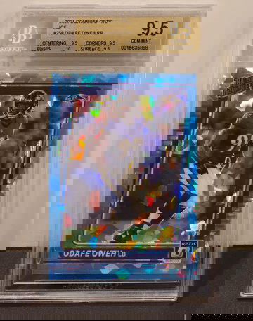 2021 Panini Donruss Optic Odafe Oweh Blue Ice RC Bookend 15/15 - BGS 9.5