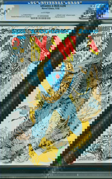 X-MEN #294, CGC 9.4 NM -- Minor crack in CGC case.