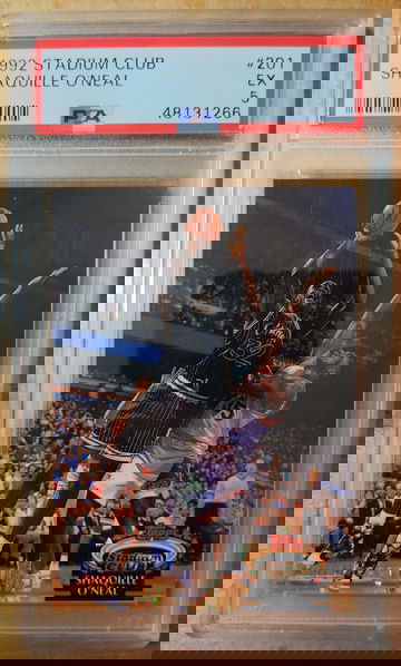 1992 Shaquille O'Neal Topps Stadium Club Member's Choice PSA 5 Orlando Magic