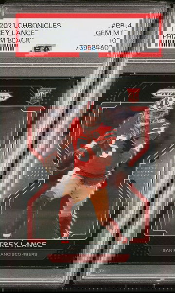 2021 Panini Chronicles Black Prizm Trey Lance #4 PSA 10