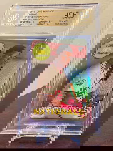 2017 Heritage Purple Refractor Juan Soto BGS 9.5