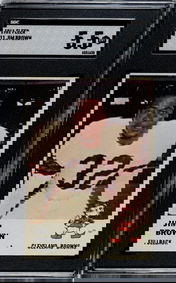 1961 Fleer Football #11 Jim Brown SGC 5.5