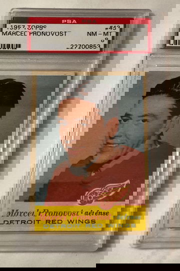 1957 TOPPS #43 MARCEL PRONOVOST NM-MT 8