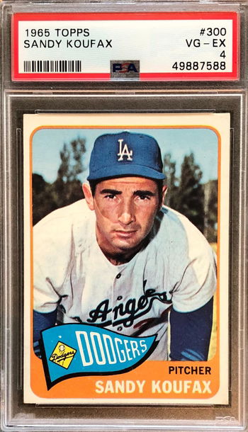 1965 Topps #300 Sandy Koufax PSA 4