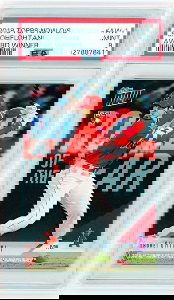 2018 Topps Now O/S #AW-1 Shohei Ohtani Award Winner PSA 9 MINT!