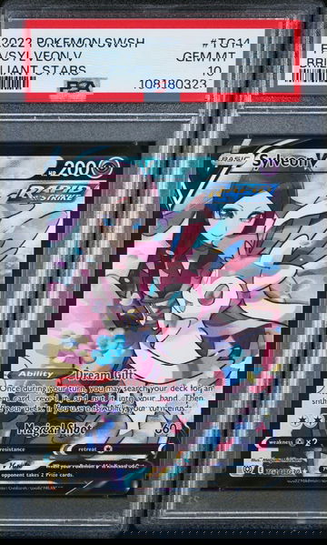 2022 Pokemon Brilliant Stars Trainer Gallery Sylveon V #TG14 Full Art PSA 10