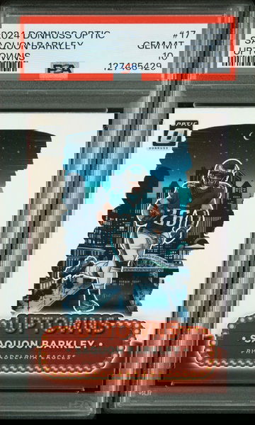 2024 Donruss Optic Uptowns Saquon Barkley #17 PSA 10