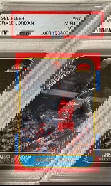 1986 Fleer Michael Jordan #57 Rookie Card PSA 9