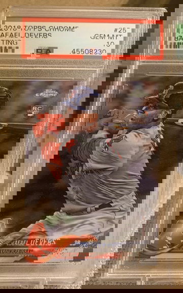 2018 Topps Chrome Rafael Devers Rookie Card PSA 10 Gem Mint