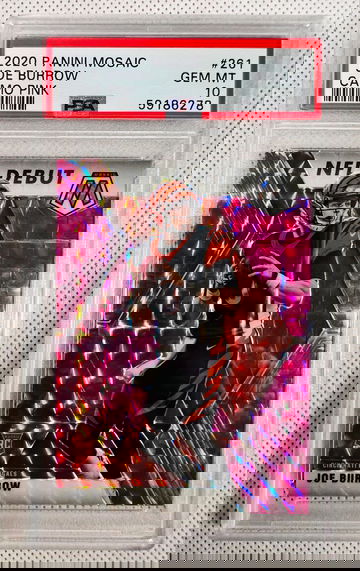 2020 Mosaic Camo Pink JOE BURROW rookie PSA 10 SP