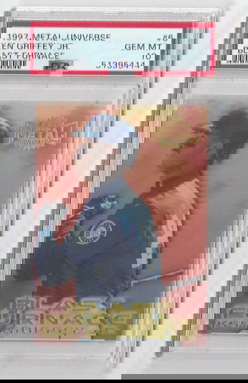 PSA 10 GEM MINT 1997 METAL UNIVERSE KEN GRIFFEY JR BLAST FURNACE #6
